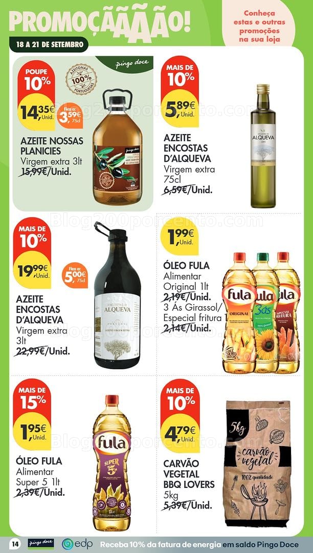 Antevisão Folheto PINGO DOCE Promoções Fim de Semana - 18 a 21 setembro