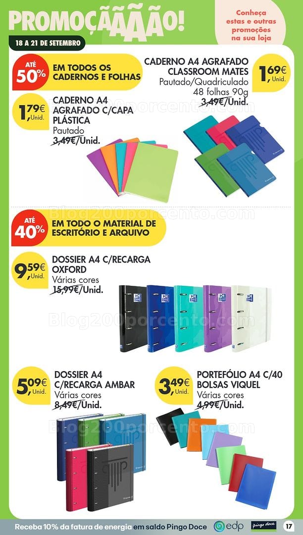 Antevisão Folheto PINGO DOCE Promoções Fim de Semana - 18 a 21 setembro