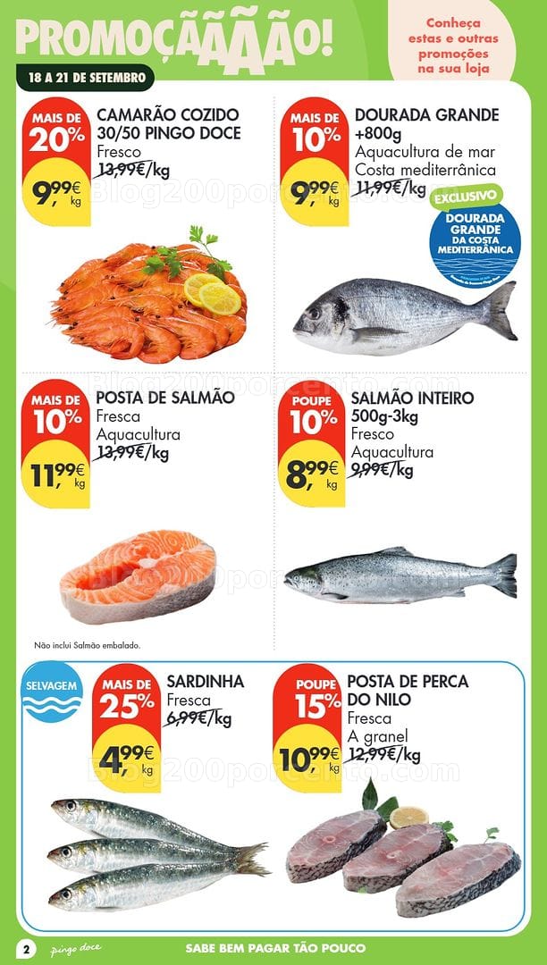 Antevisão Folheto PINGO DOCE Promoções Fim de Semana - 18 a 21 setembro