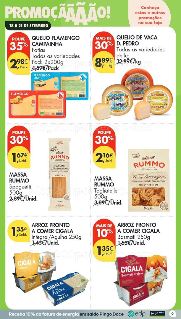 Antevisão Folheto PINGO DOCE Promoções Fim de Semana - 18 a 21 setembro