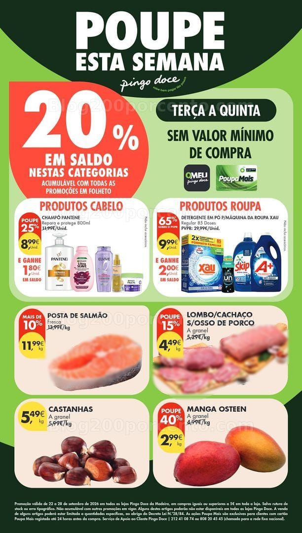 Antevisão Folheto PINGO DOCE Madeira Promoções de 22 a 28 setembro