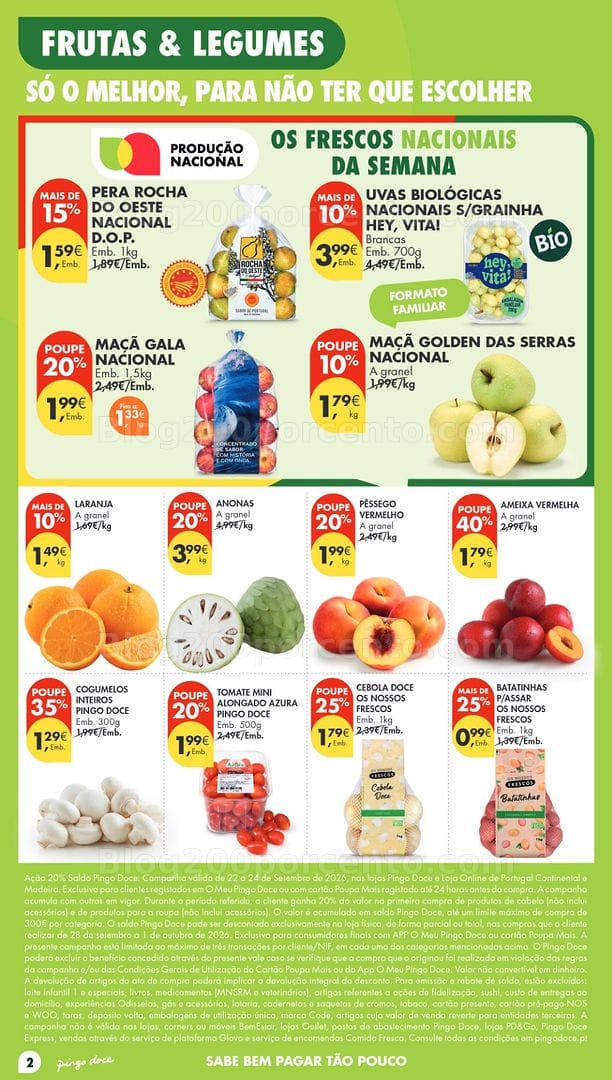 Antevisão Folheto PINGO DOCE Madeira Promoções de 22 a 28 setembro