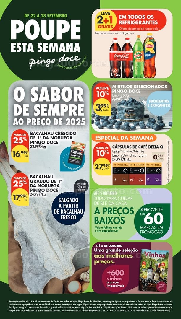 Antevisão Folheto PINGO DOCE Madeira Promoções de 22 a 28 setembro