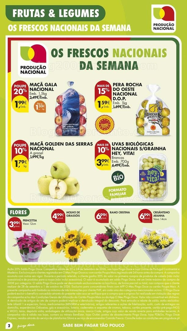 Antevisão Folheto PINGO DOCE Promoções de 22 a 28 setembro - Edição Digital