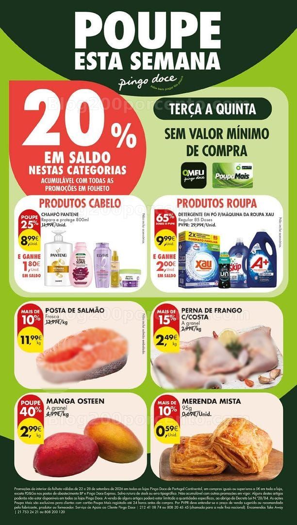 Antevisão Folheto PINGO DOCE Lojas Grandes Promoções de 22 a 28 setembro