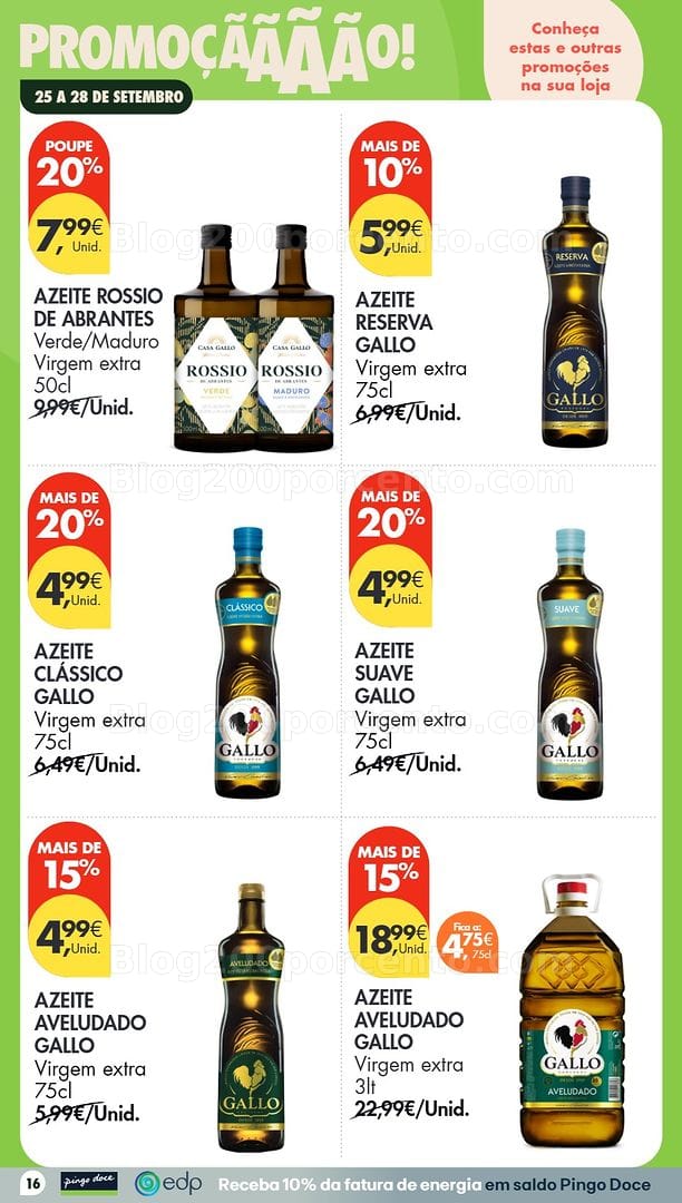Antevisão Folheto PINGO DOCE Promoções Fim de Semana - 25 a 28 setembro