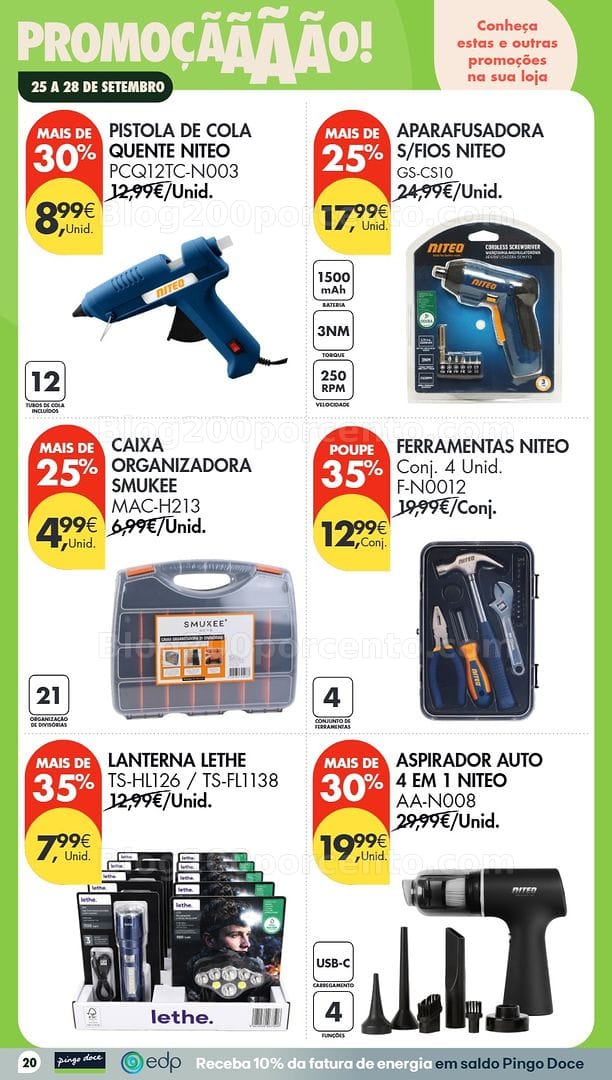 Antevisão Folheto PINGO DOCE Bazar Promoções Fim de Semana - 25 a 28 setembro