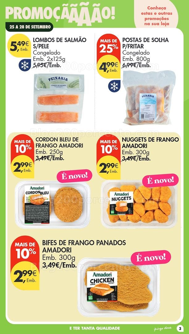 Antevisão Folheto PINGO DOCE Promoções Fim de Semana - 25 a 28 setembro