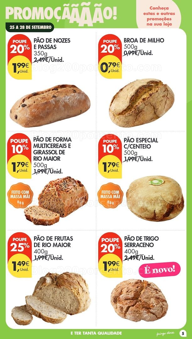 Antevisão Folheto PINGO DOCE Promoções Fim de Semana - 25 a 28 setembro