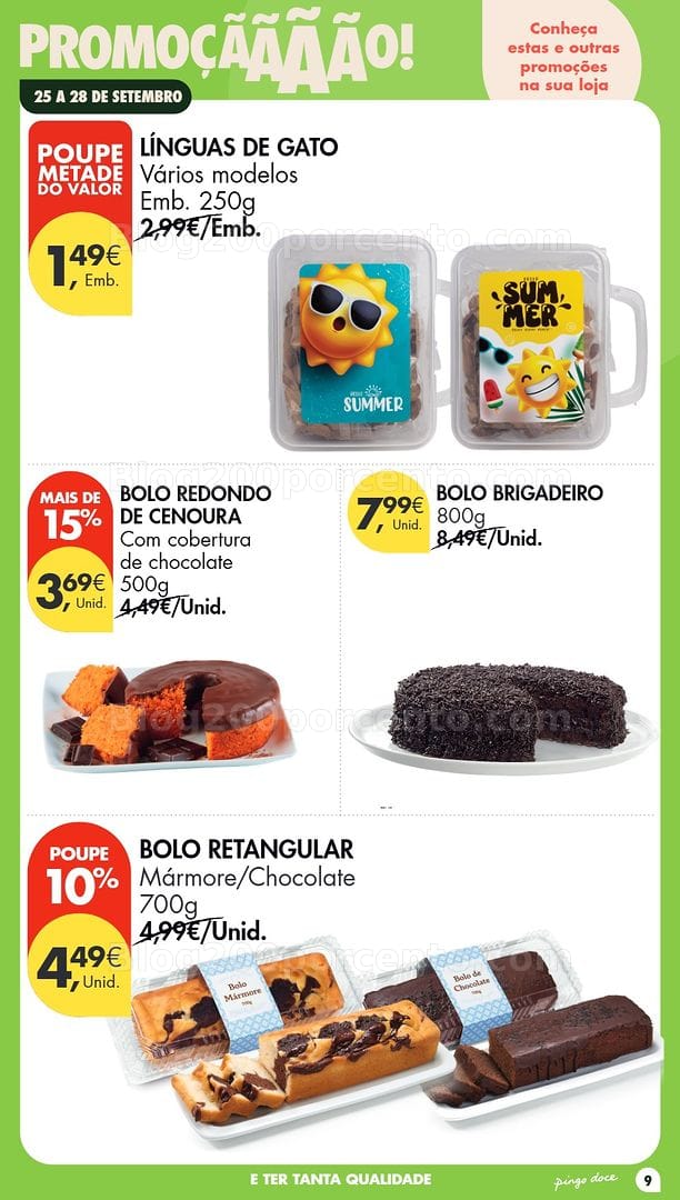 Antevisão Folheto PINGO DOCE Promoções Fim de Semana - 25 a 28 setembro