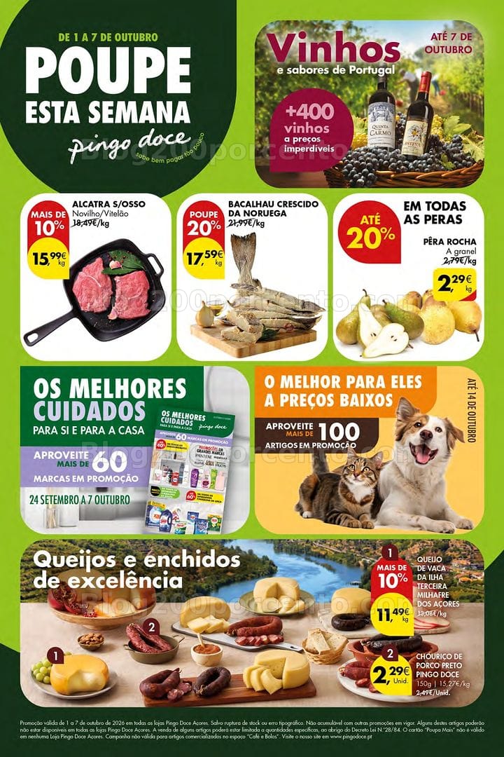 Antevisão Folheto PINGO DOCE Açores Promoções de 1 a 7 outubro