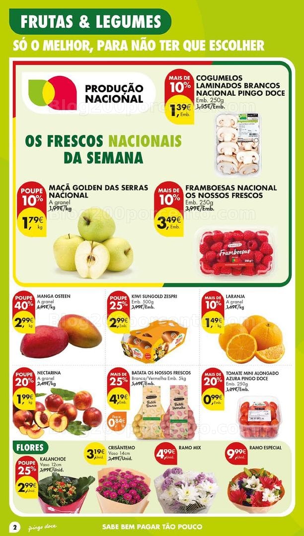Antevisão Folheto PINGO DOCE Frescos Promoções até 5 outubro