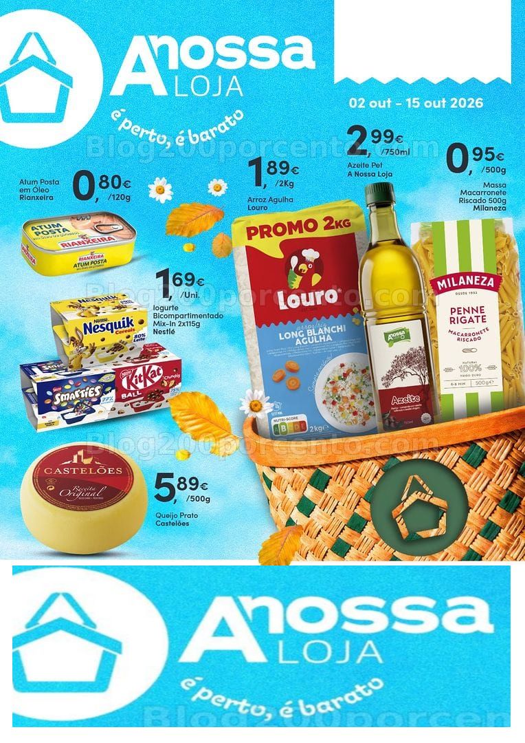 Antevisão Folheto A NOSSA LOJA Promoções de 2 a 15 outubro