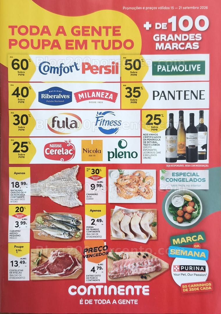 Antevisão Folheto CONTINENTE Promoções de 15 a 21 setembro