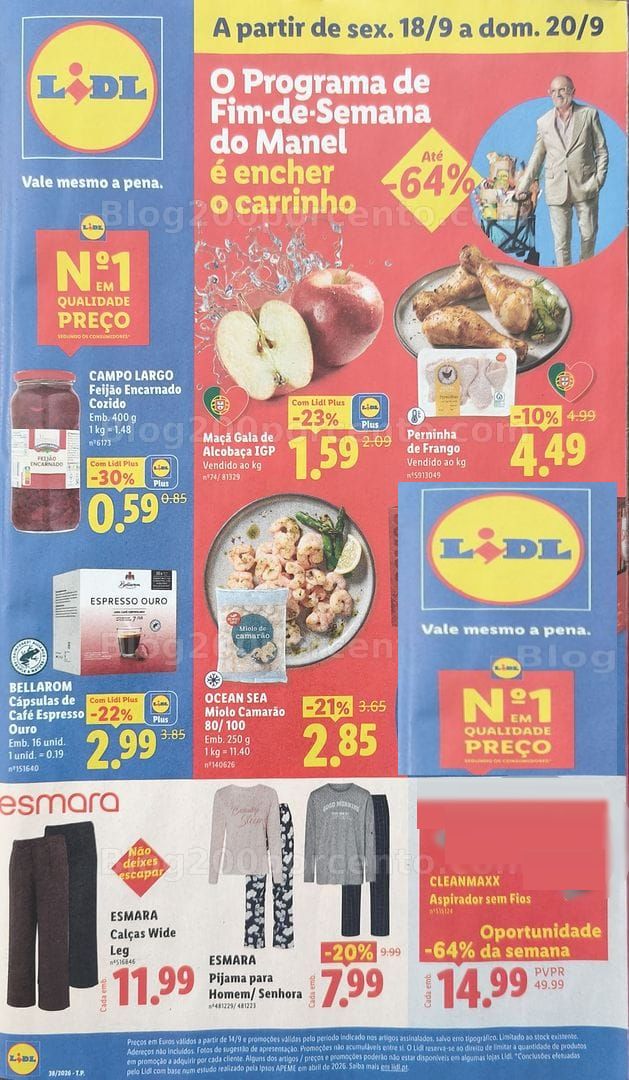 Antevisão Folheto LIDL Promoções Fim de Semana - 18 a 20 setembro