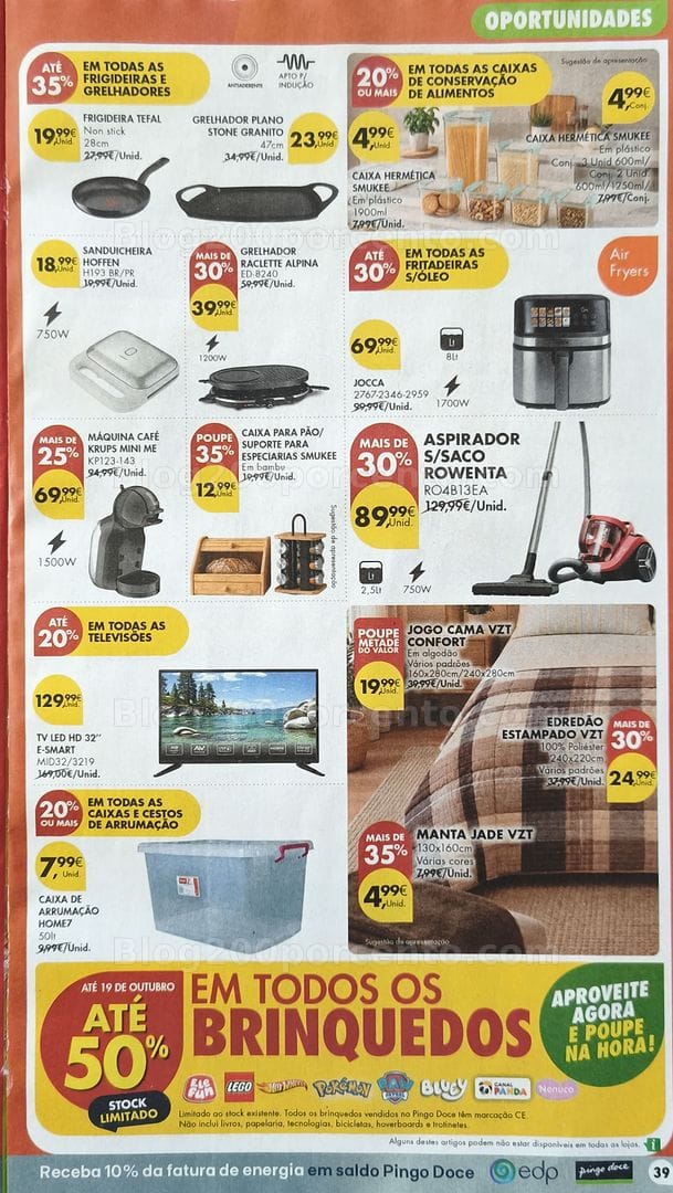 Antevisão Folheto PINGO DOCE Bazar Oportunidades Promoções de 29 setembro a 5 outubro