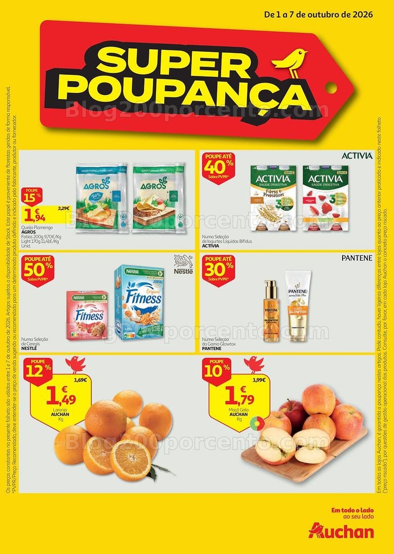 Antevisão Folheto AUCHAN Promoções de 1 a 7 outubro