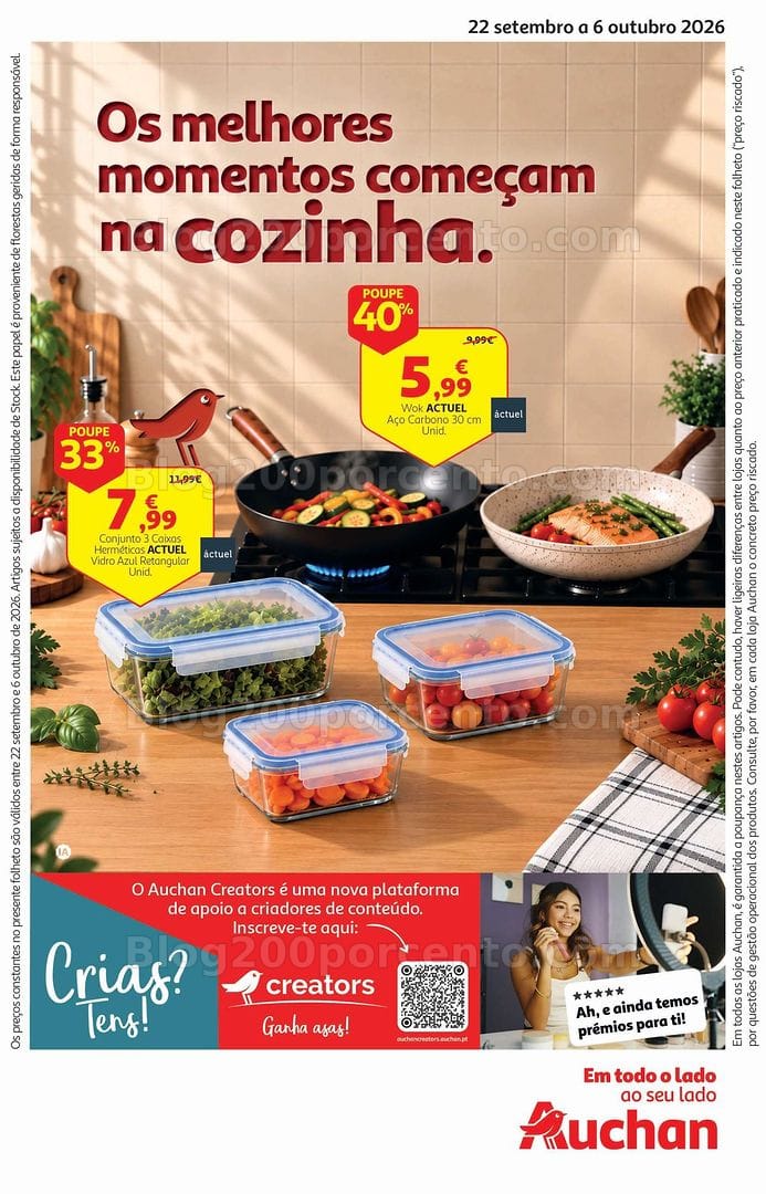 Antevisão Folheto AUCHAN Promoções de 22 setembro a 6 outubro