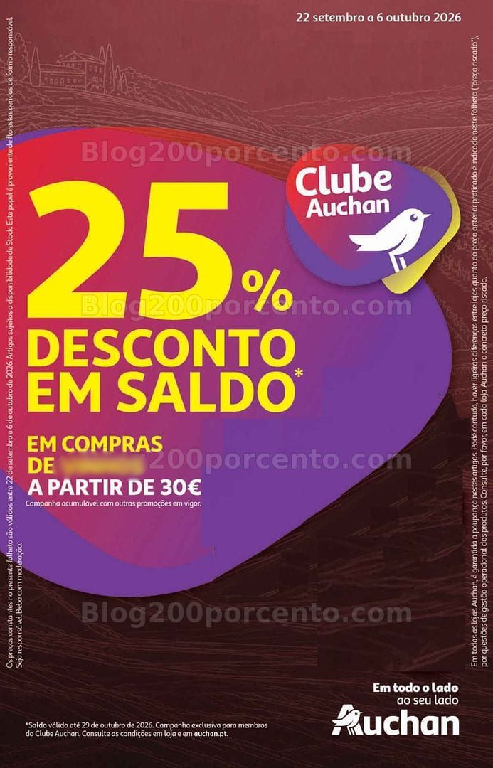 Antevisão Folheto AUCHAN Feira QEV Promoções de 22 setembro a 6 outubro