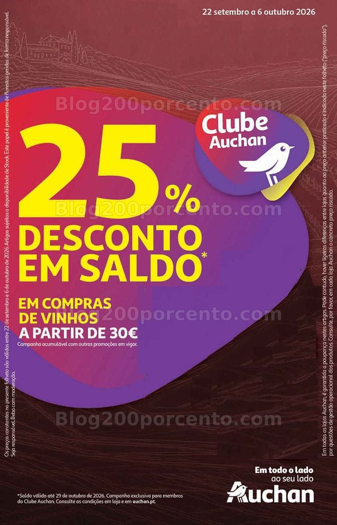 Antevisão Folheto AUCHAN Feira QEV Promoções de 22 setembro a 6 outubro
