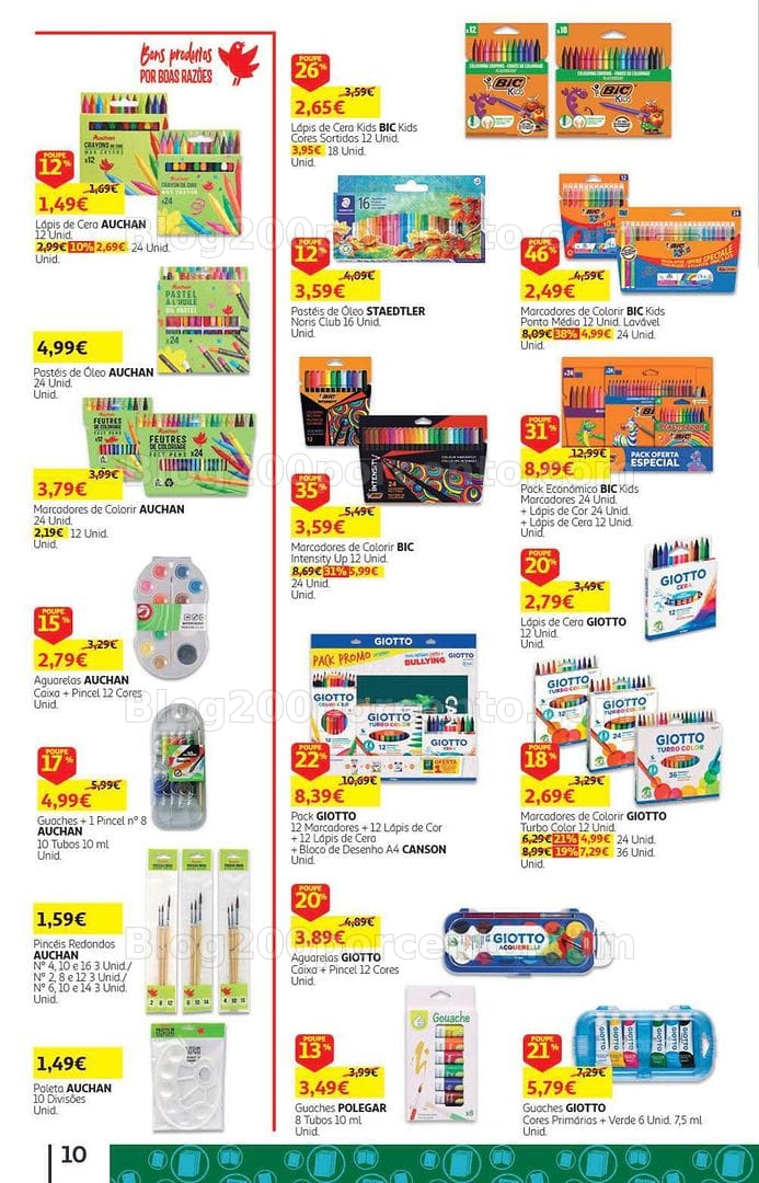 Antevisão Folheto AUCHAN Regresso às Aulas Promoções de 4 a 21 setembro