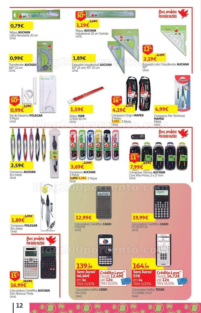 Antevisão Folheto AUCHAN Regresso às Aulas Promoções de 4 a 21 setembro