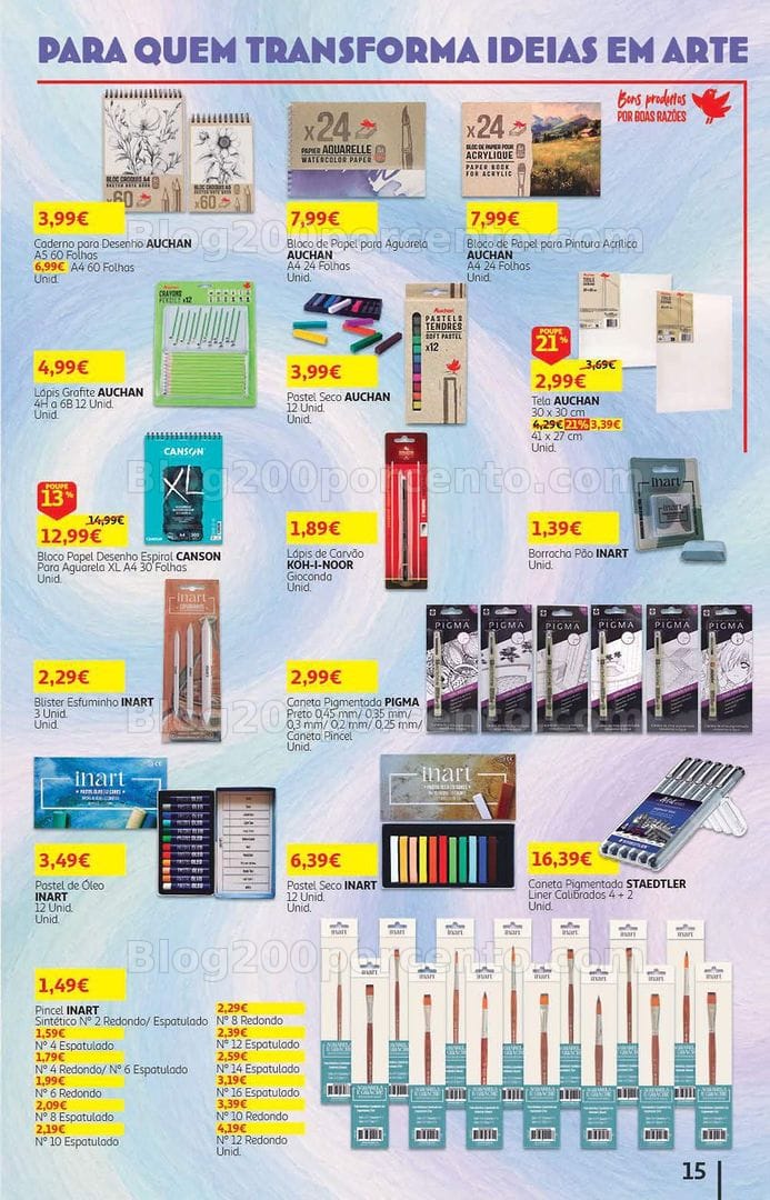 Antevisão Folheto AUCHAN Regresso às Aulas Promoções de 4 a 21 setembro