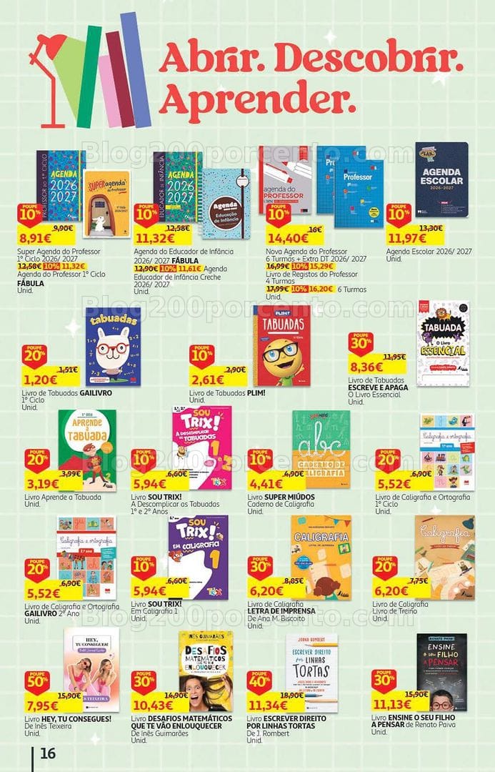 Antevisão Folheto AUCHAN Regresso às Aulas Promoções de 4 a 21 setembro