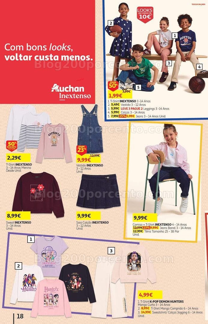 Antevisão Folheto AUCHAN Regresso às Aulas Promoções de 4 a 21 setembro