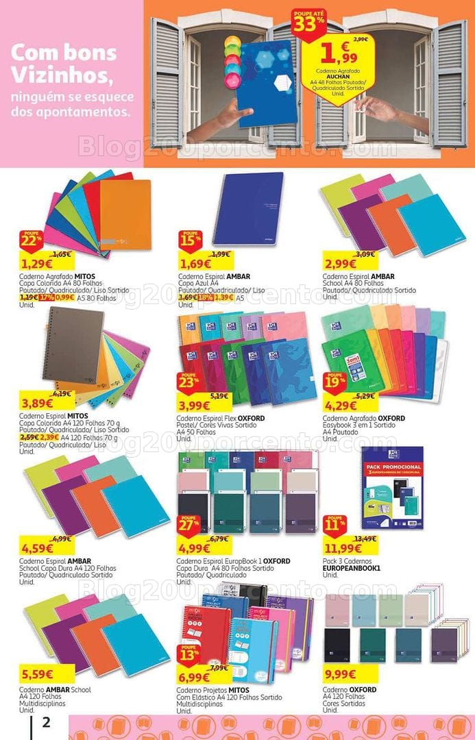 Antevisão Folheto AUCHAN Regresso às Aulas Promoções de 4 a 21 setembro