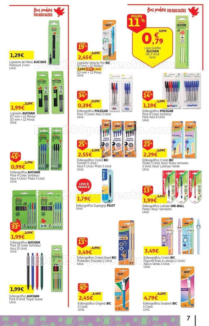 Antevisão Folheto AUCHAN Regresso às Aulas Promoções de 4 a 21 setembro