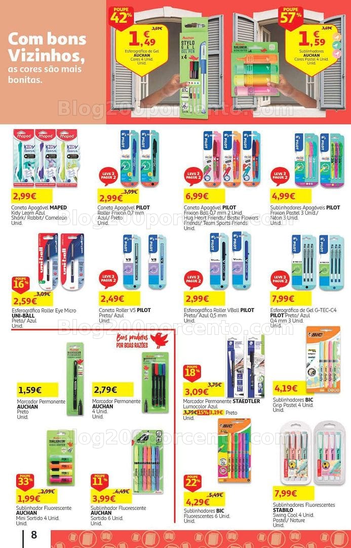 Antevisão Folheto AUCHAN Regresso às Aulas Promoções de 4 a 21 setembro