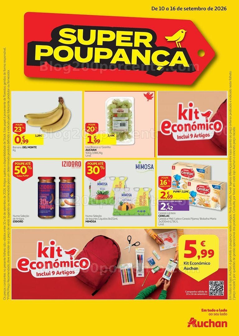 Antevisão Folheto AUCHAN Super Poupança Promoções de 10 a 16 setembro