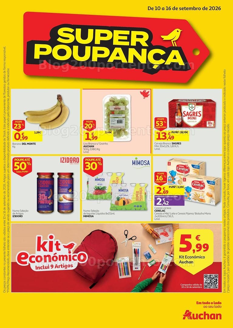 Antevisão Folheto AUCHAN Super Poupança Promoções de 10 a 16 setembro