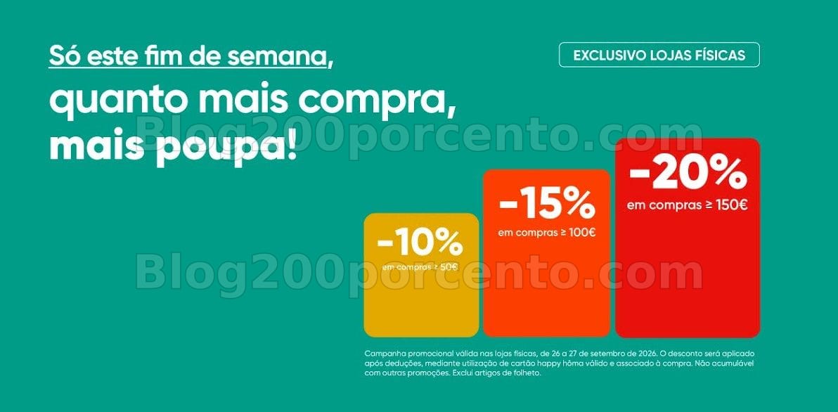 ALERTA - Até 20% desconto HÔMA So este Fim de Semana - 26 e 27 setembro