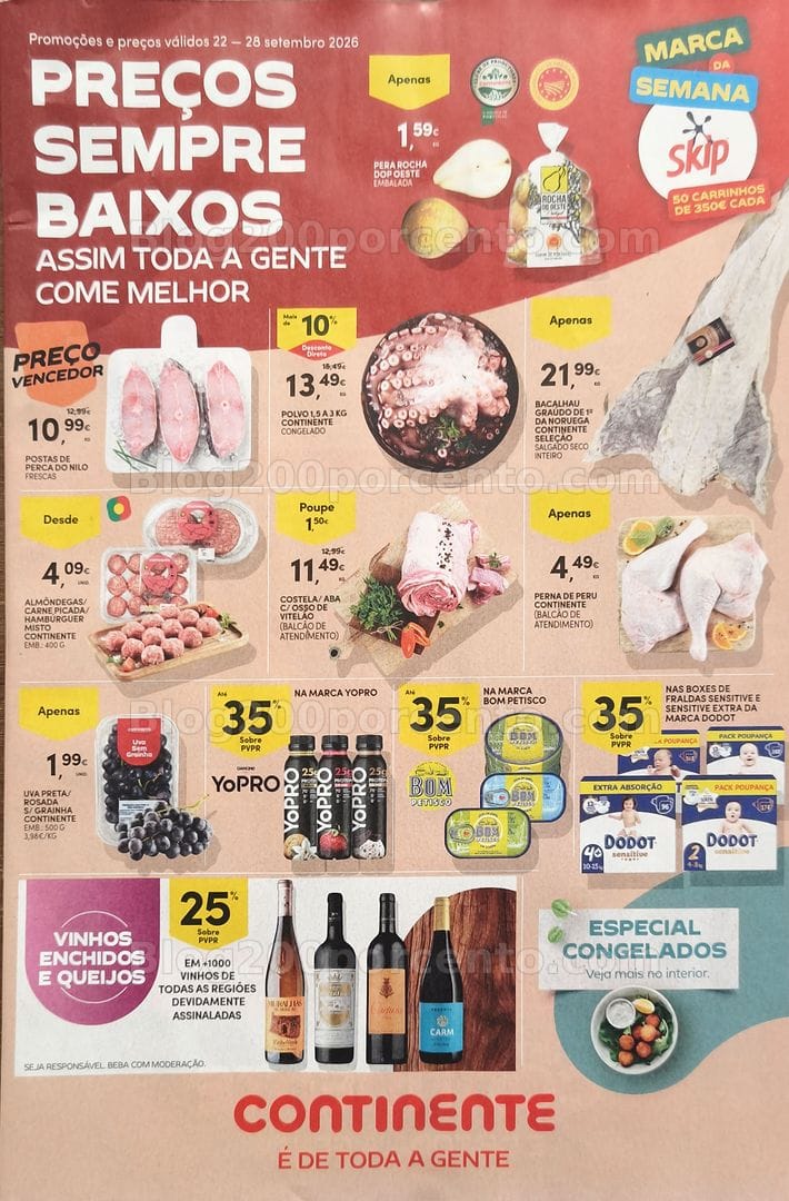 Antevisão Folheto CONTINENTE Promoções de 22 a 28 setembro