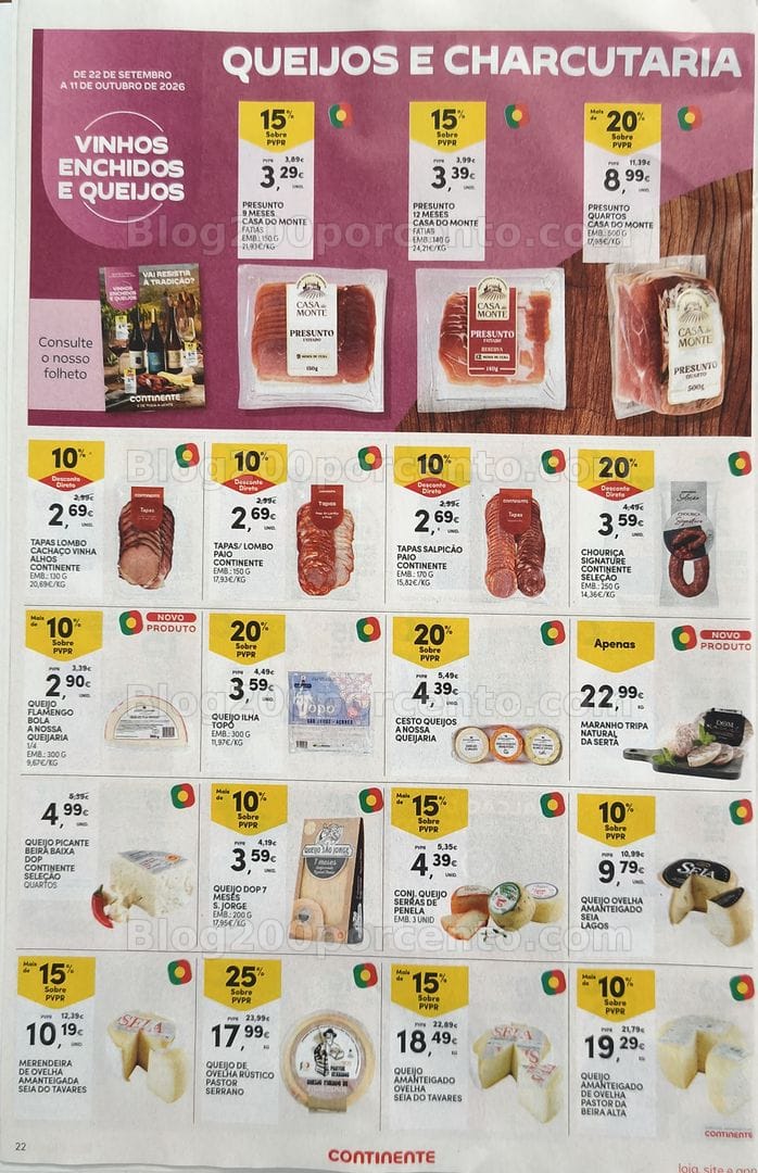 Antevisão Folheto CONTINENTE Promoções de 22 a 28 setembro