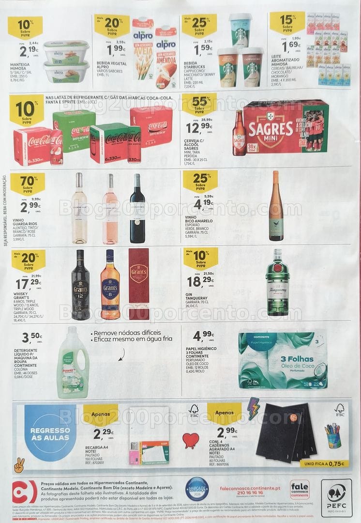 Antevisão Folheto CONTINENTE Promoções Fim de Semana - 11 a 14 setembro