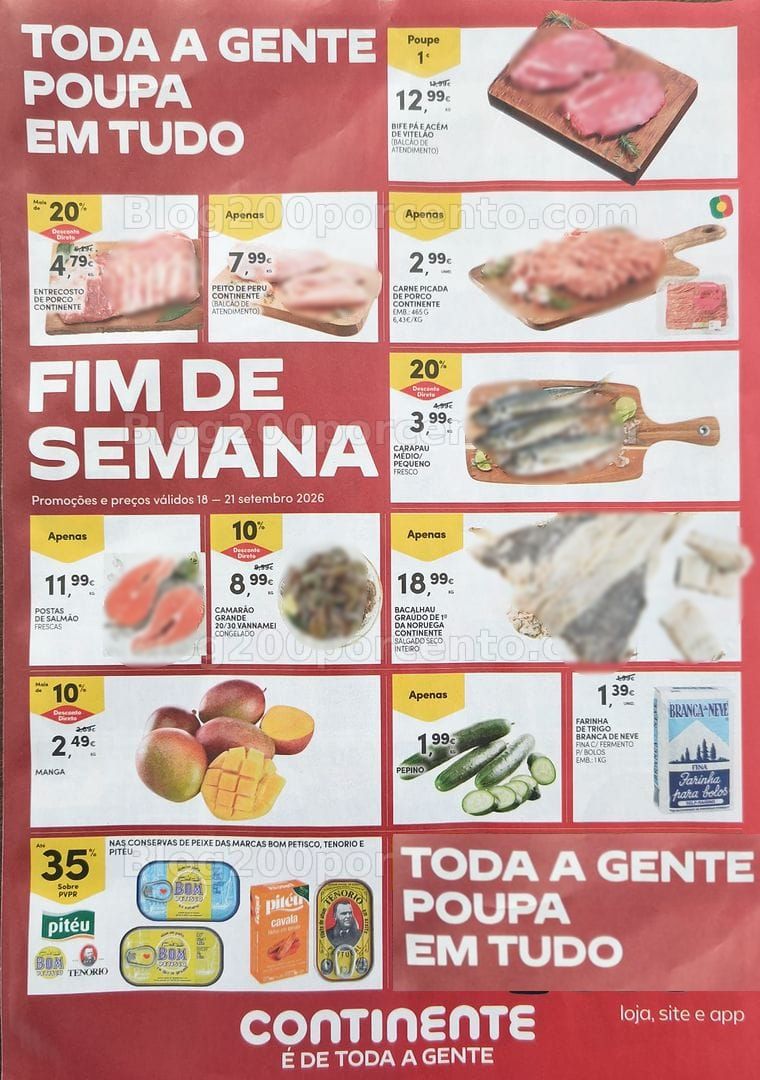 Antevisão Folheto CONTINENTE Promoções Fim de Semana - 18 a 21 setembro