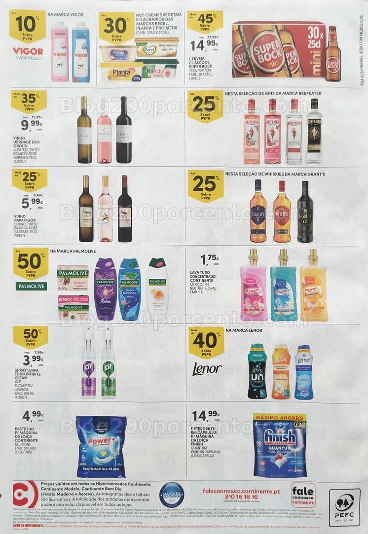 Antevisão Folheto CONTINENTE Promoções Fim de Semana - 18 a 21 setembro