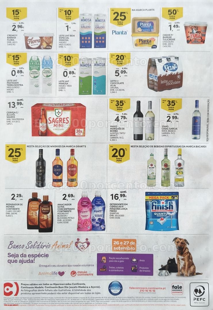 Antevisão Folheto CONTINENTE Promoções Fim de Semana - 25 a 28 setembro