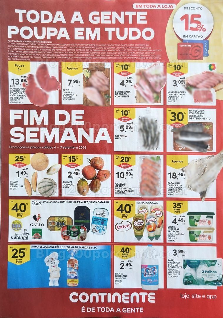 Antevisão Folheto CONTINENTE Promoções Fim de Semana - 4 a 7 setembro