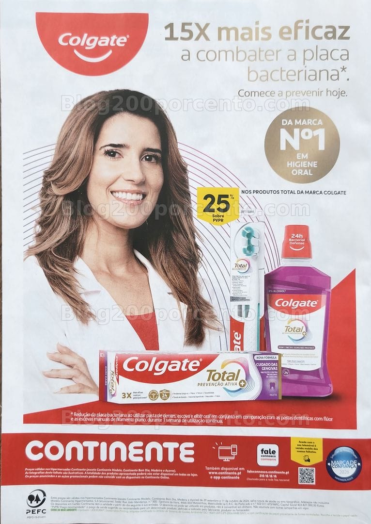 Antevisão Folheto CONTINENTE Feira da Higiene Oral Promoções de 29 setembro a 11 outubro