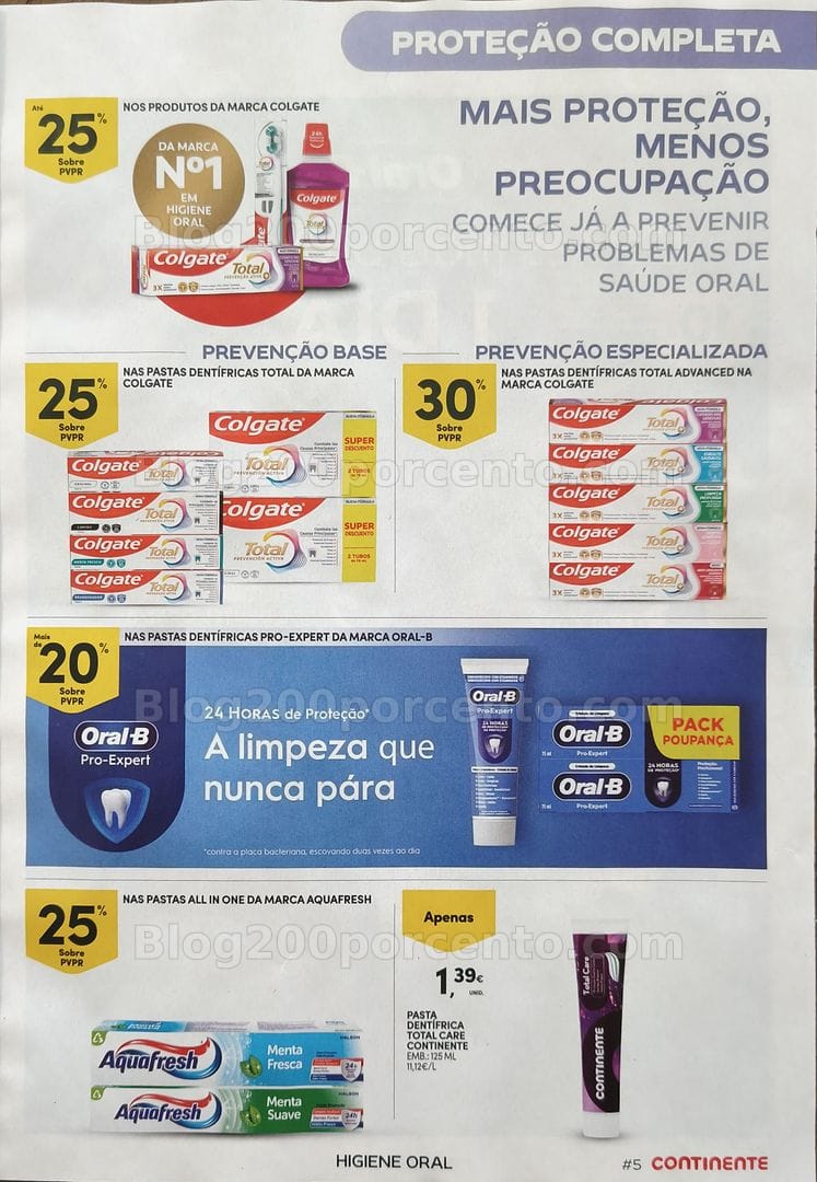 Antevisão Folheto CONTINENTE Feira da Higiene Oral Promoções de 29 setembro a 11 outubro