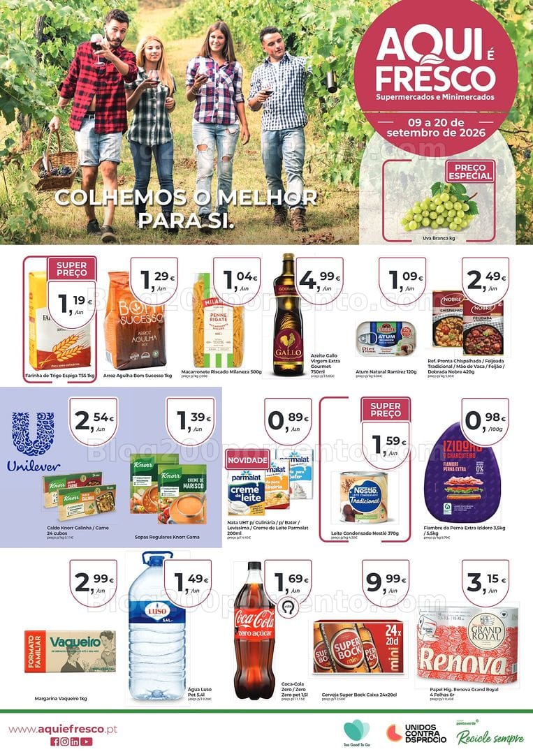 Antevisão Folheto AQUI É FRESCO Promoções de 9 a 20 setembro
