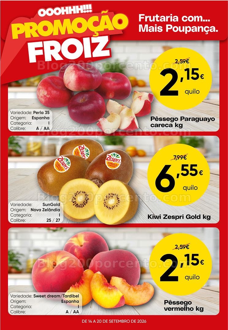 Antevisão Folheto FROIZ Promoções de 14 a 20 setembro