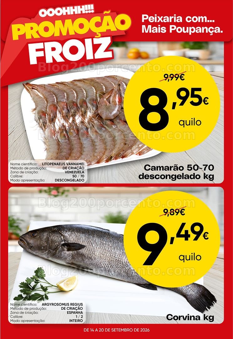 Antevisão Folheto FROIZ Promoções de 14 a 20 setembro