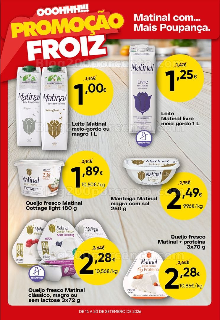 Antevisão Folheto FROIZ Promoções de 14 a 20 setembro