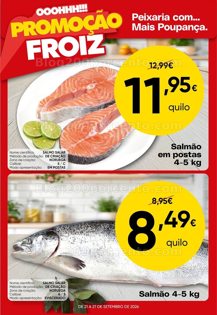 Antevisão Folheto FROIZ Promoções de 21 a 27 setembro