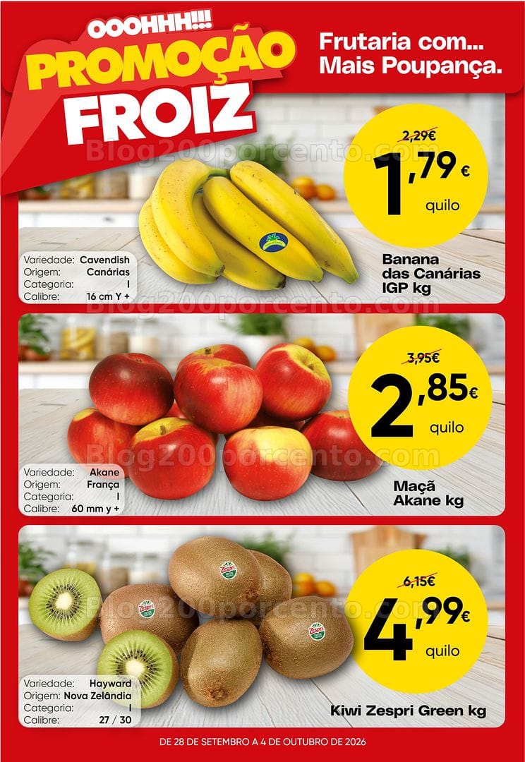 Antevisão Folheto FROIZ Promoções de 28 setembro a 4 outubro